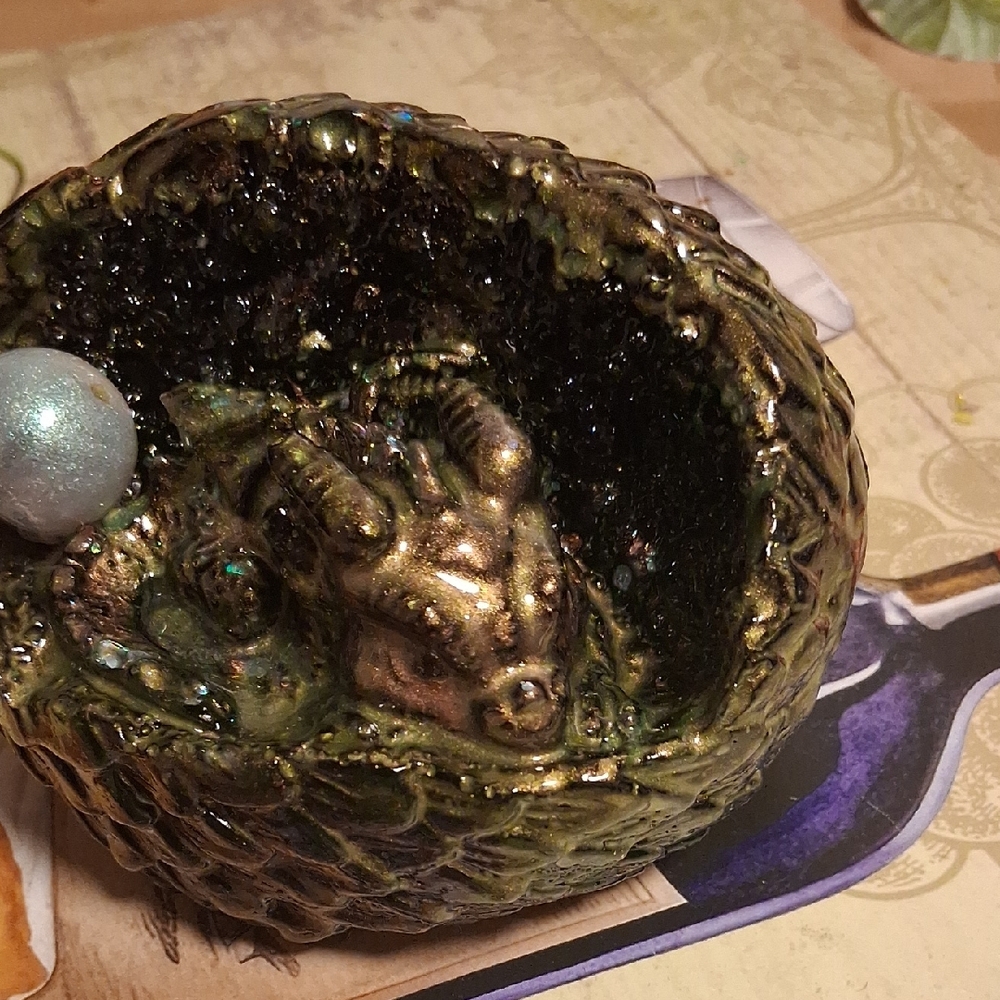 Green ,Bronze Dragon Paperweight